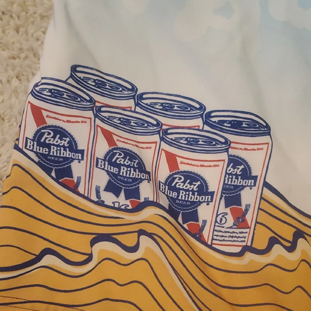 5 For 25$ Pabst Blue Ribbon Beer Swim Shorts‎ Mens Size XL 40/42